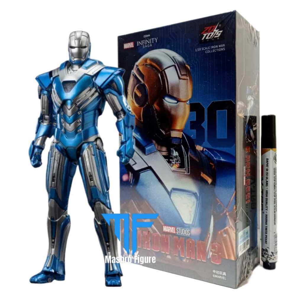Action Figure ZD TOYS Avengers IRONMAN Mark 30 Iron Man MK XXX Blue Steel