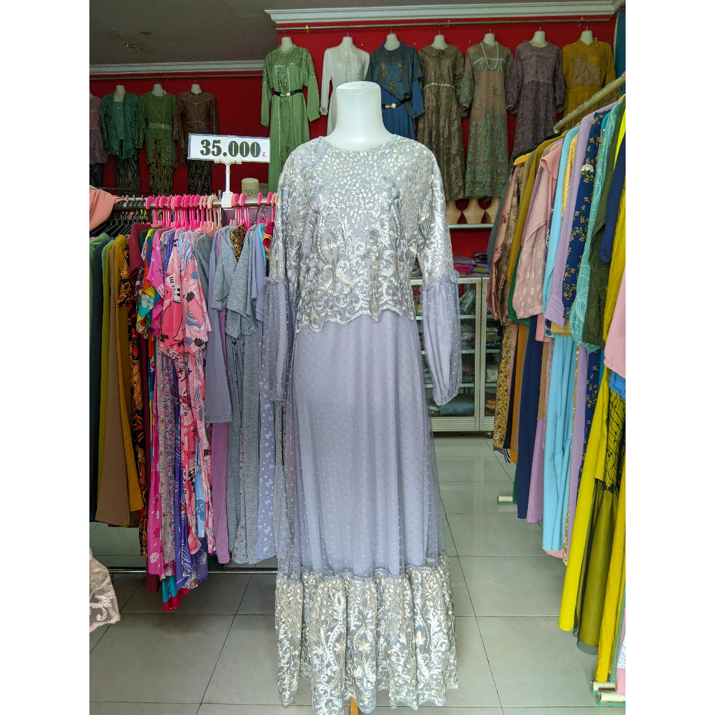Gamis burkat kekinian //baju kondangan kekinian