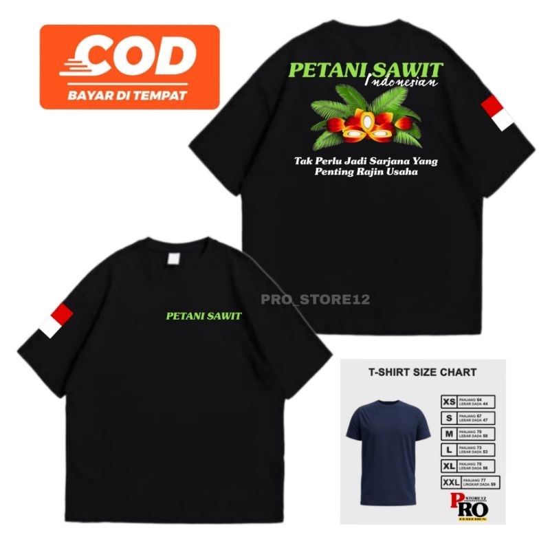 KAOS PETANI SAWIT INDONESIA - KAOS PETANI MUDA - KAOS PETANI MILENIAL - LENGAN PENDEK