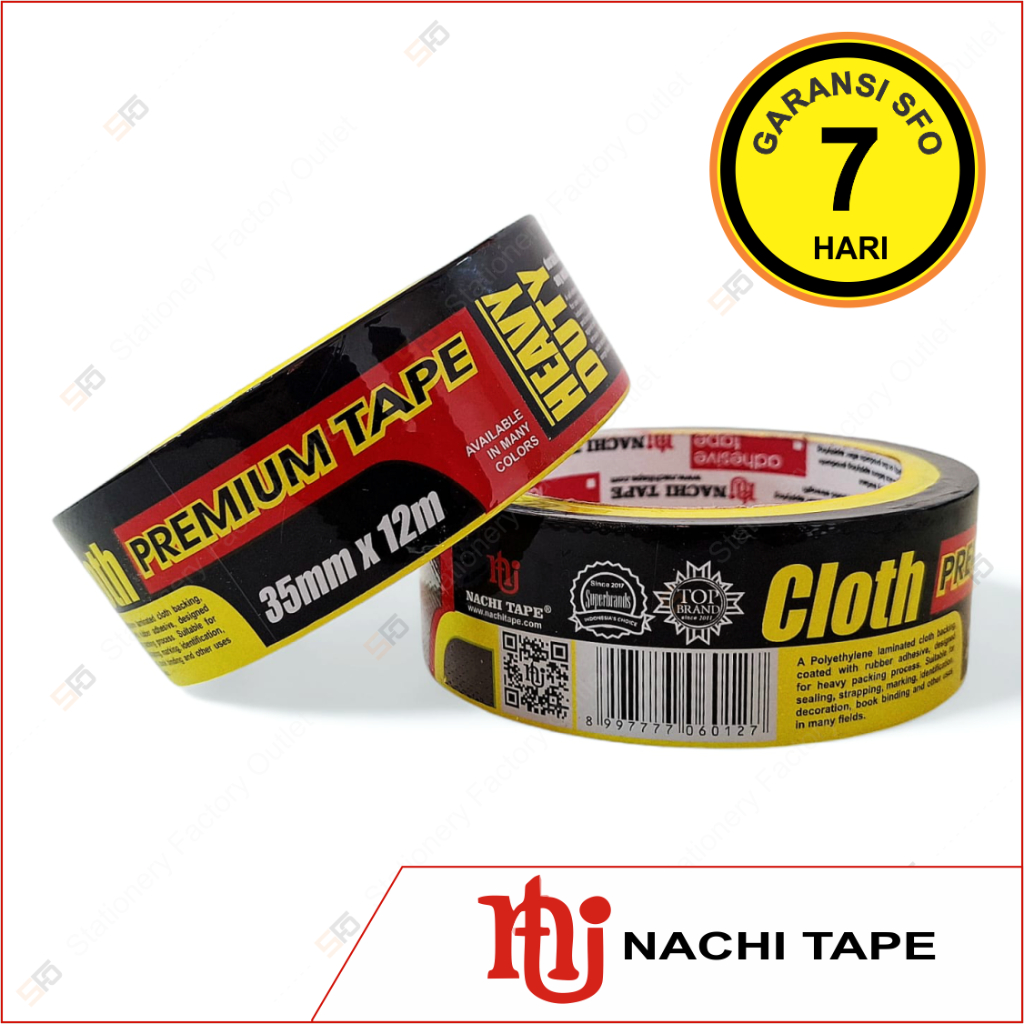 

Lakban Kain Hitam Nachi 35mm x 12m - SFO Semarang Official