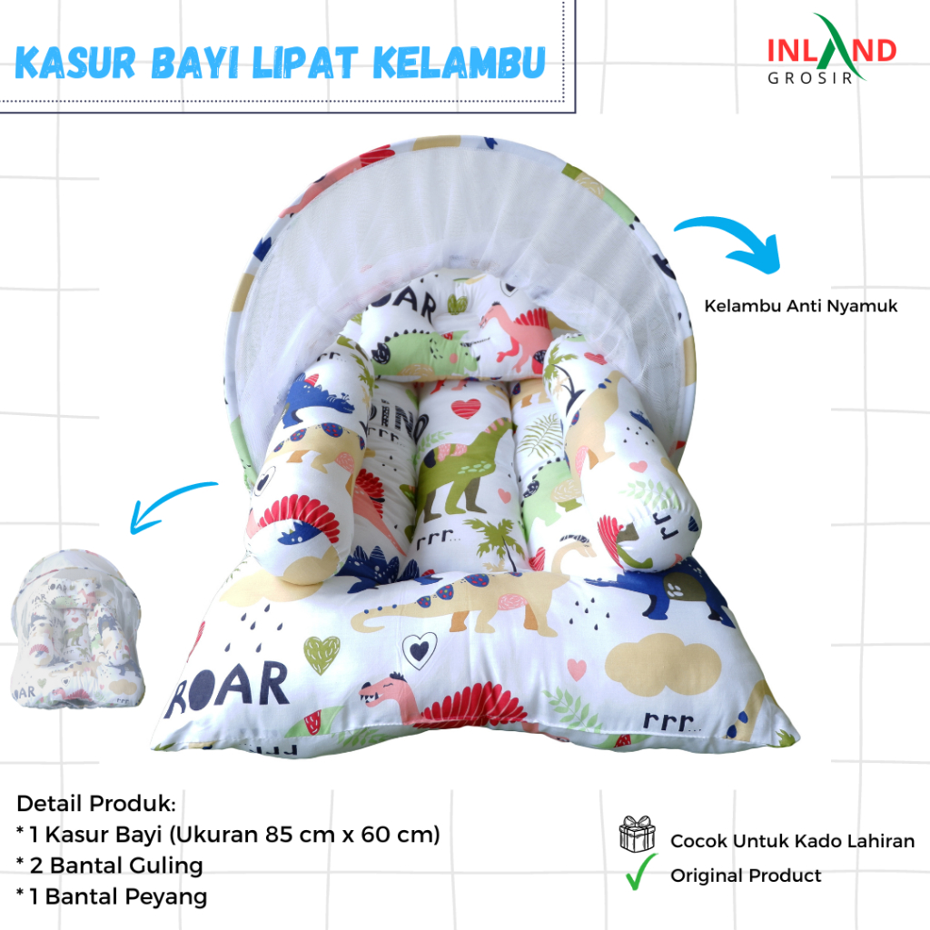 Perlengkapan Bayi Baru Lahir Murah Tempat Tidur Kelambu Karakter Unik Kasur Bayi DORAEMON