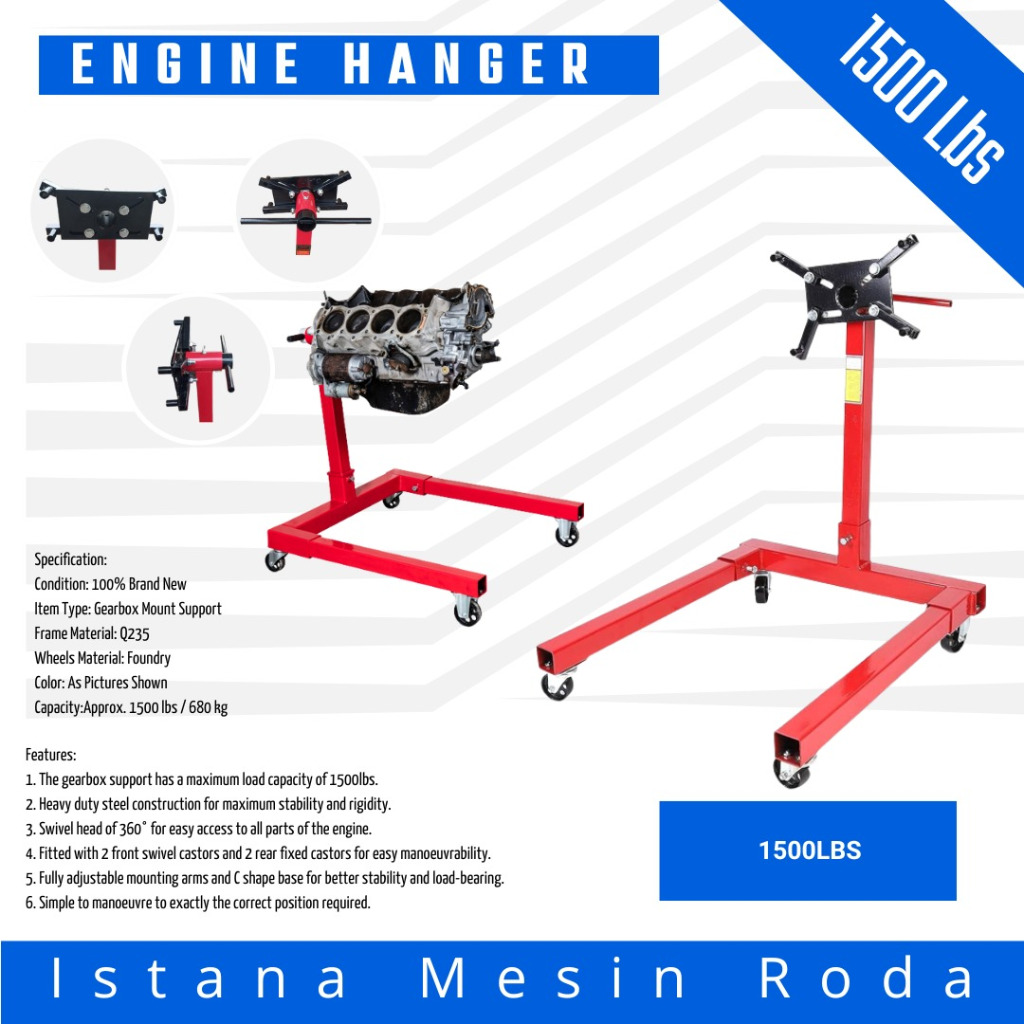 engine stand 1500LBS /alat dudukan service mesin mobil/ engine hanger/ Stand engine/ dudukan mesin m