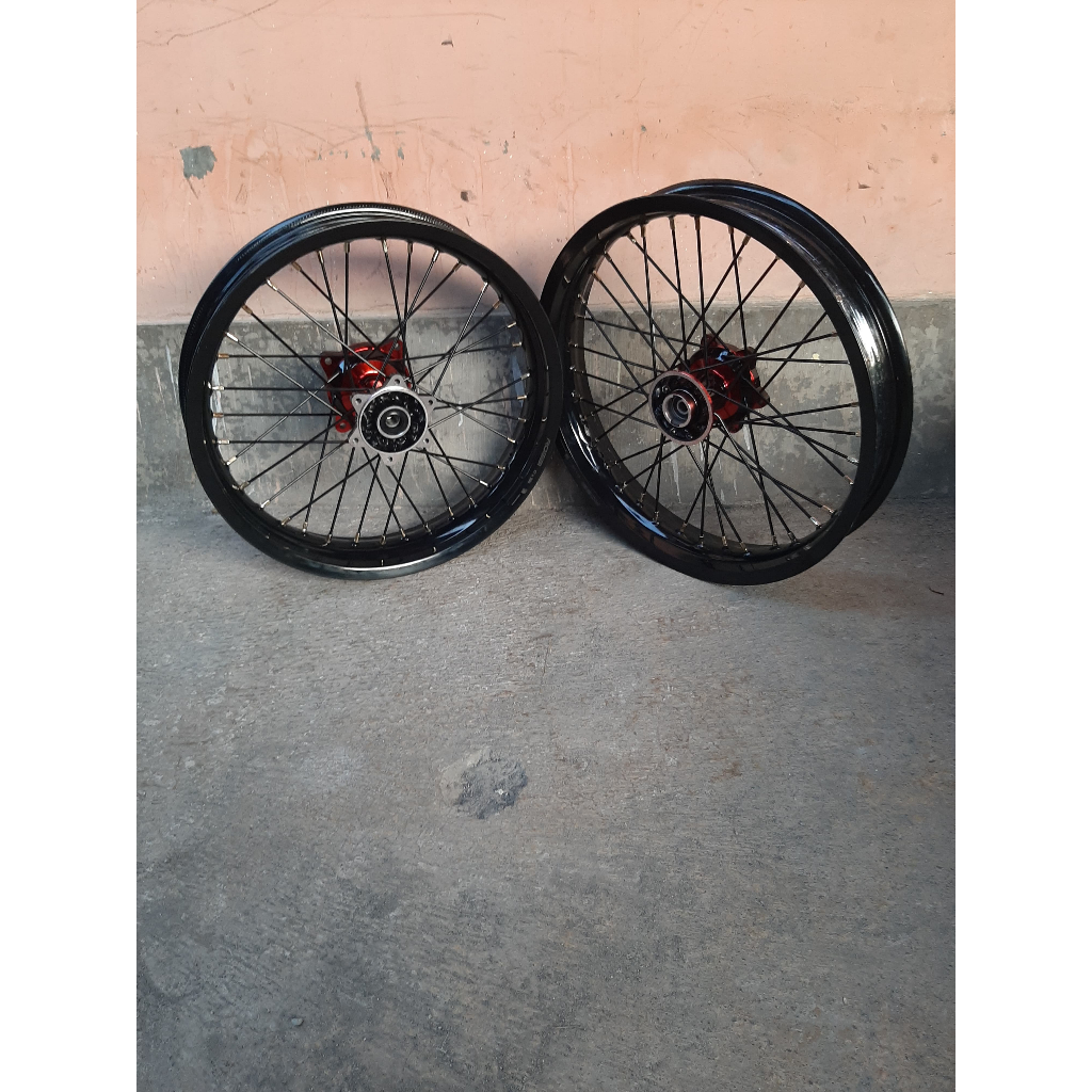 Roda Set SUMO D-Tracker Velg Supermoto KLX 250/300 Tanpa Ban Ring 17