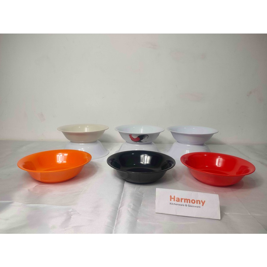 Vanda Mangkok Bakso 7,5" Mangkok Makan Melamine Polos Tebal