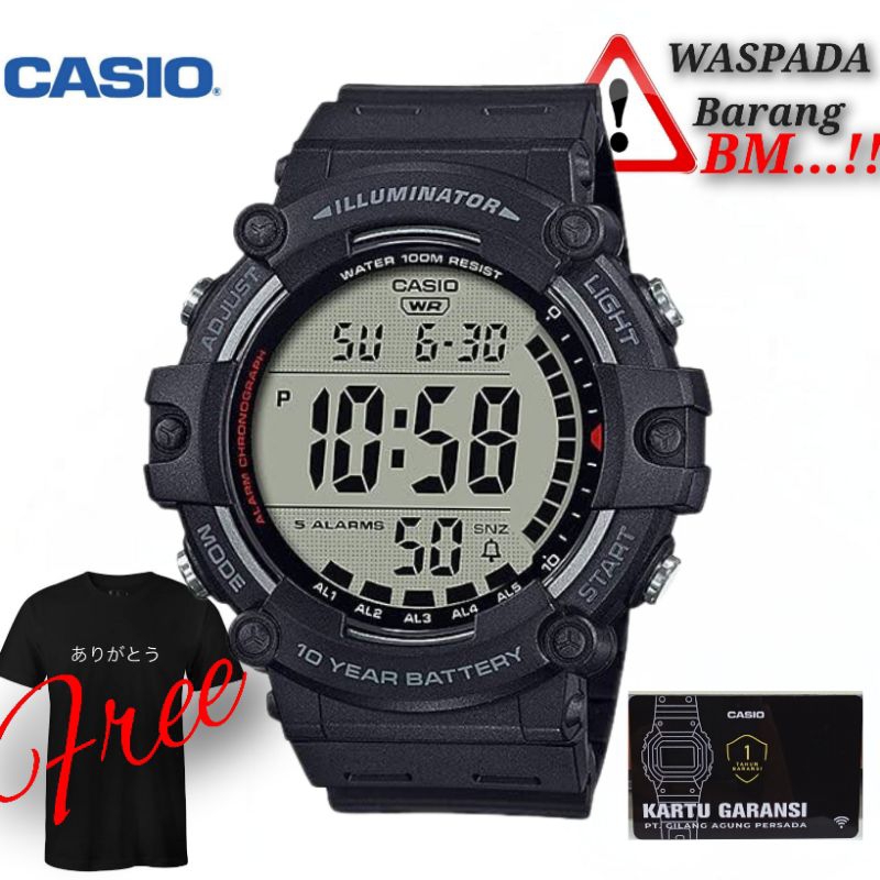 Jam tangan Casio Digital ae-1500wh-1avdf / Casio  Ae-1500wh-1 Casio original ae-1500wh