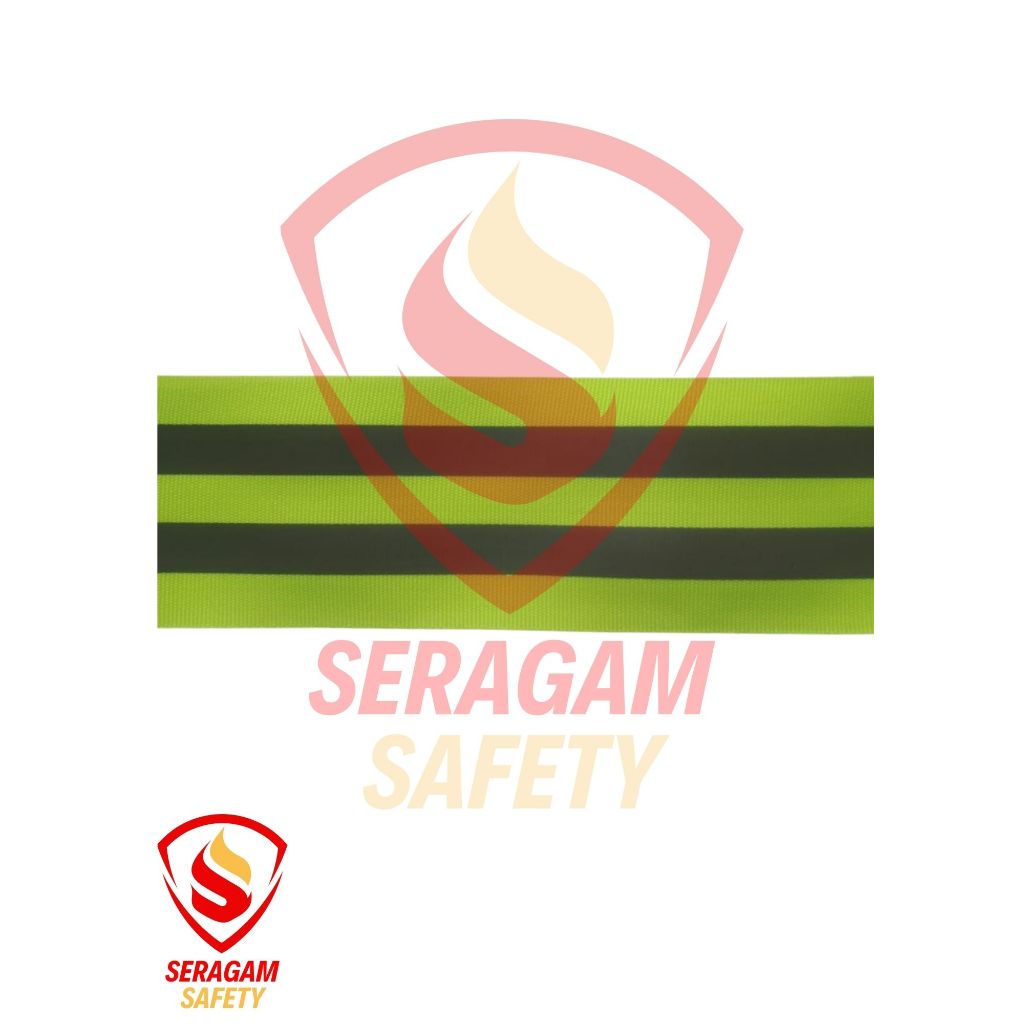 Webbing Pita Skotlet 2 Strip Ukuran 5 cm permeter/Webbing Scotchlite/Webbing Reflective/Webbing Refl