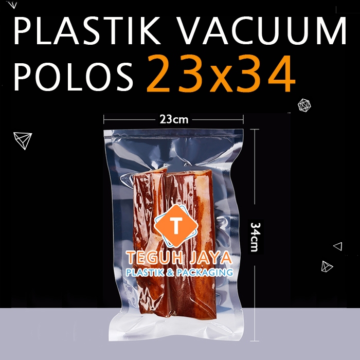 Plastic Vacuum POLOS Bag 23x34 Plastik Vacum Vakum Bag 23 x 34 Kemasan Frozen Food Grade isi 100