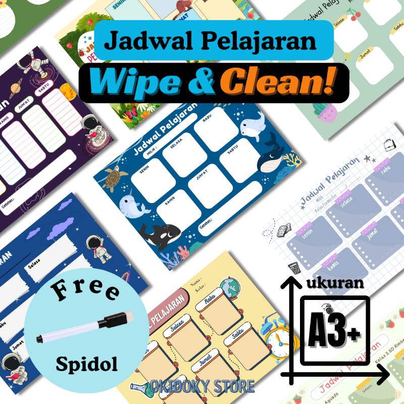 

Poster Jadwal Pelajaran A3 Landscape