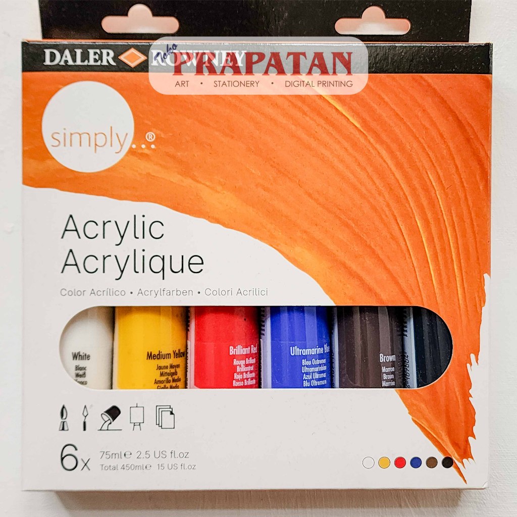 

Cat Akrilik Set Daler Rowney Simply 6x75ml | Daler Rowney Acrylic