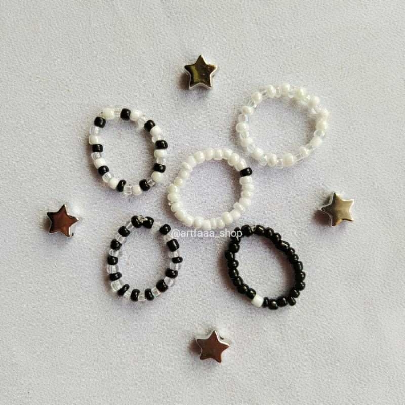 cincin lucu isi 5 pcs (Set) ,cincin 1 set,cincin beads,cincin manik,cincin aesthetic,cincin wanita,r