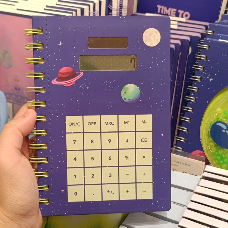 

Buku Tulis Catatab Jurnal Diary Notebook With Calculator Solar Power