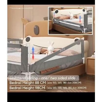 baby bedrail 3 sisi langsung pagar kasur merk GOL BABY PRELOVED LIKE NEW
