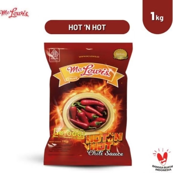 

Mclewis Saus Sambal Hot n Hot Chili 1kg