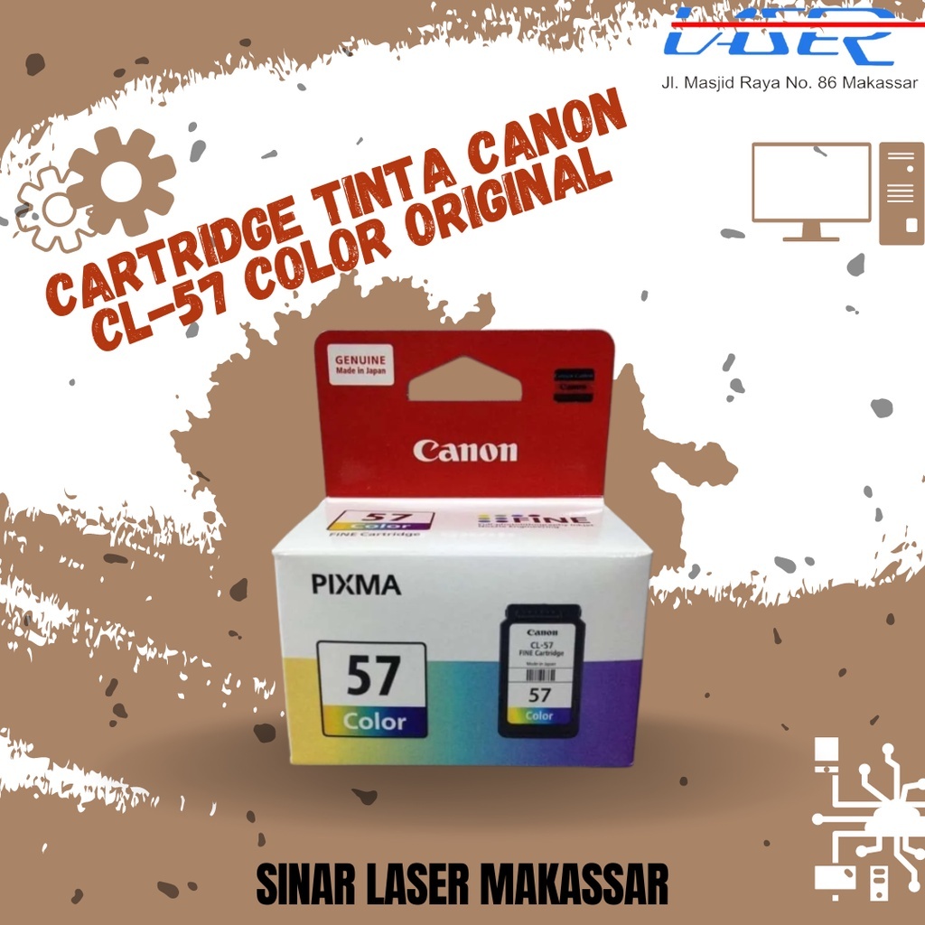 CARTRIDGE TINTA CANON CL-57 COLOR ORIGINAL / TINTA PRINTER CANON