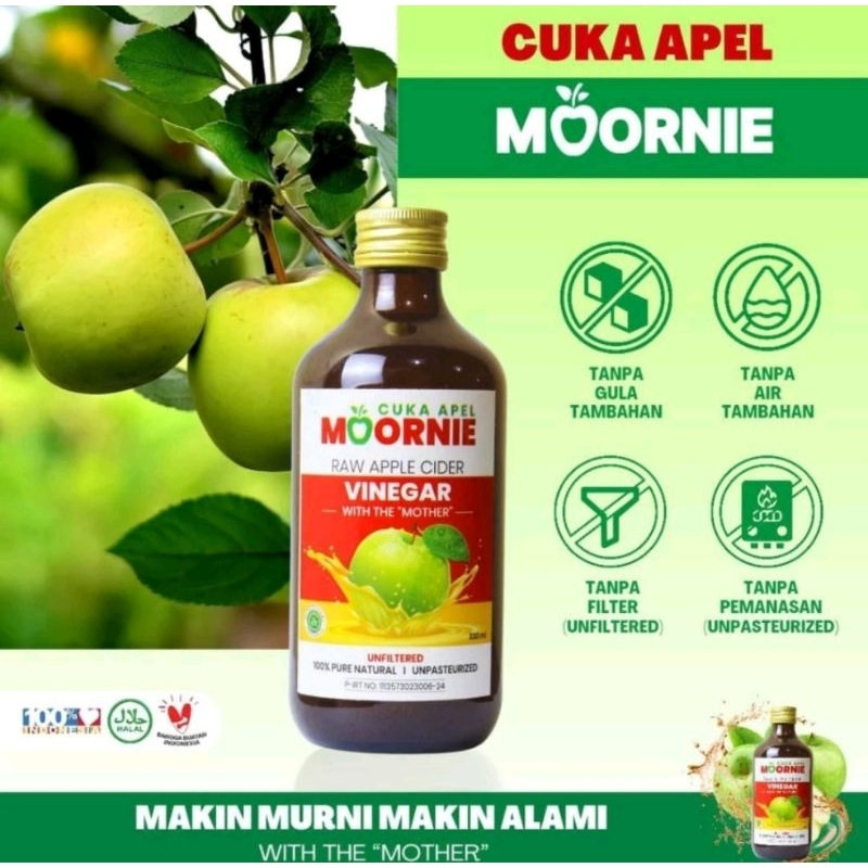 

100% ASLI CUKA moornie 320ML ORIGINAL ALAMI WITH MOTHER BPOM HALAL DIET MAAG LAMBUNG KESEHATAN