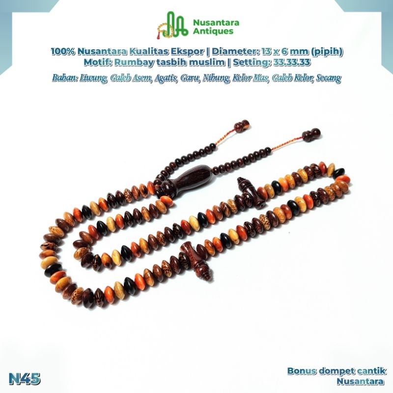 Tasbih 8 Bahan Nusantara Tasbih Premium Quality