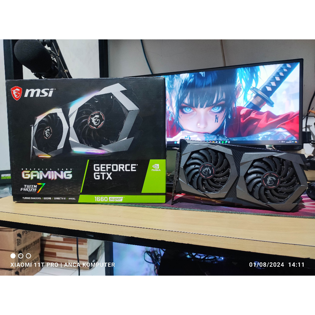 VGA CARD  GTX 1660 Super / GTX 1660 Ti 6gb 192 bit ddr6 ASUS TUF GIGABYTE GALAX VURRION COLORFUL PNY