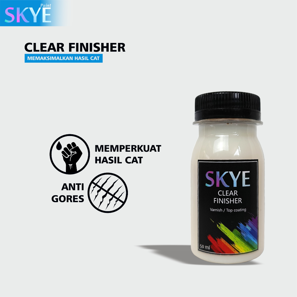 Clear Finisher - Varnish Cat Sepatu Tas Cat Akrilik Kulit Kanvas Leather paint