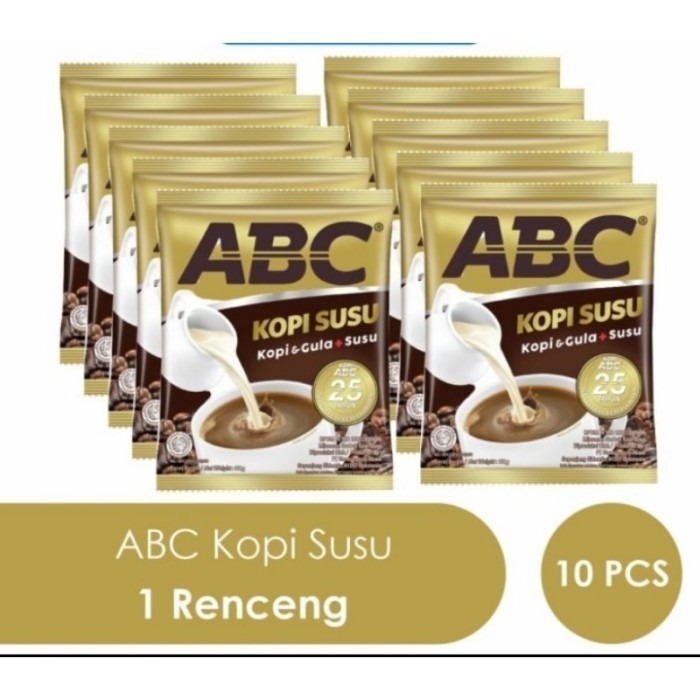 

(1 Renteng Isi 10 Sachet ) Kopi ABC Susu 30g