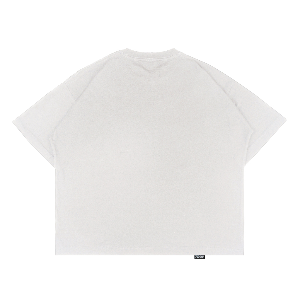 Troy Company Boxy Oversize Tshirt White Spider Eye - Kaos Boxy Oversize Putih Lengan Pendek MBD 2516
