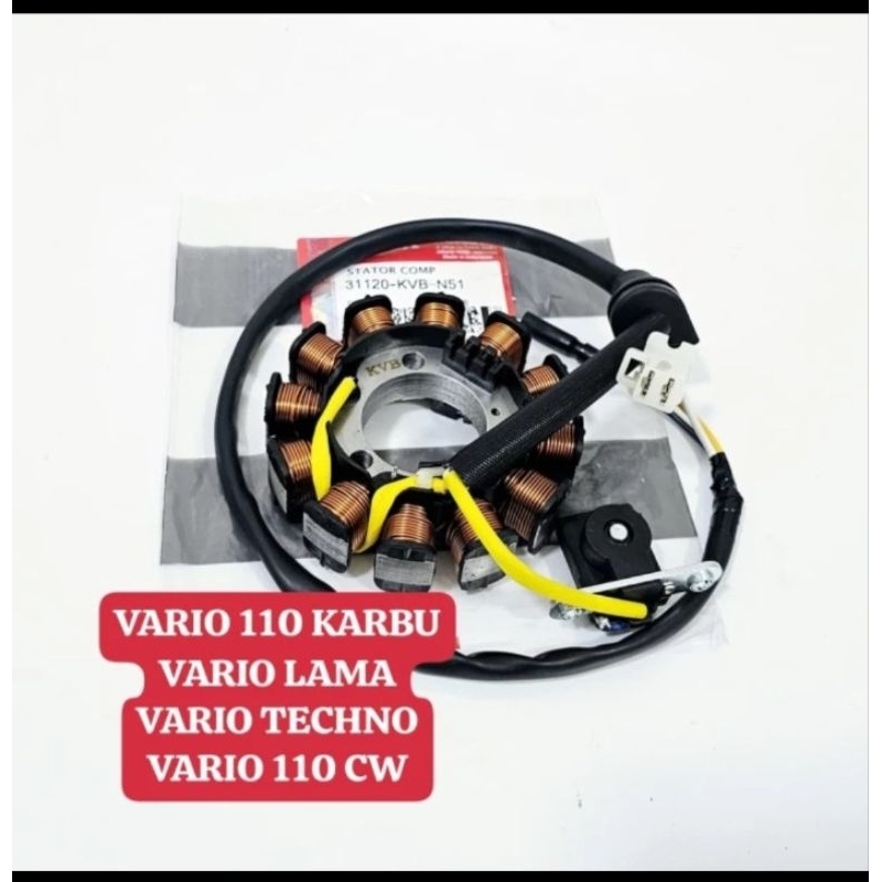 SPUL SPOOL SPULL ASSY SET STATOR VARIO 110 KARBU VARIO LAMA VARIO TECHNO VARIO 110 CW HONDA KVB ORI