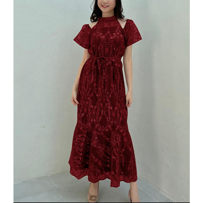 Dress Brukat Wanita Russel