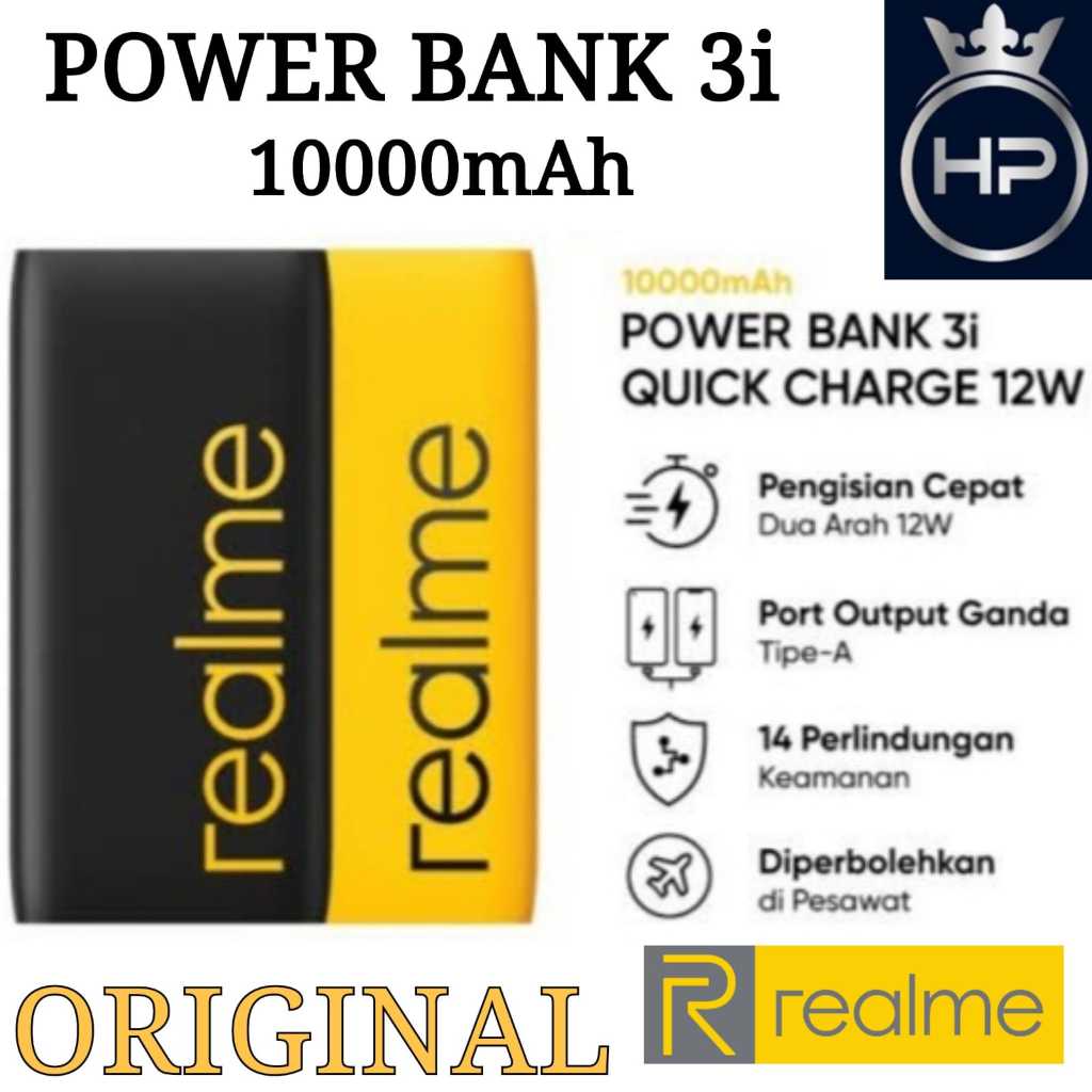 POWERBANK REALME 3i FAST CHARGING 10000MAH GARANSI RESMI