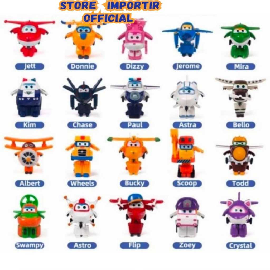 Mainan Anak Robot Super Wings 2in1 DF 41 Bisa Jadi Kendaraan Ada Berbagai Macam Figure Super Wings |