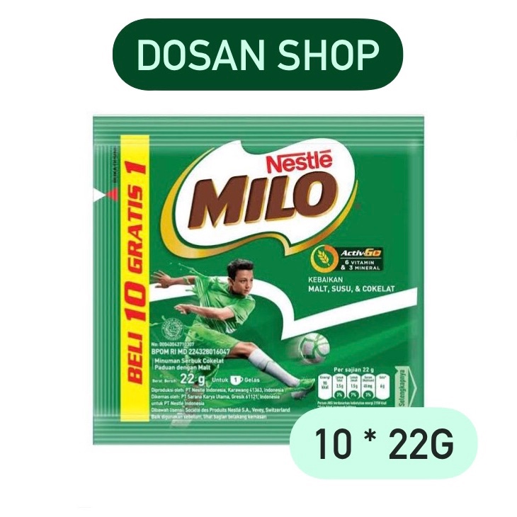 

MILO 22GR 10+1 PCS (1 RENCENG) + GRATIS BUBBLE PENGIRIMAN AMAN