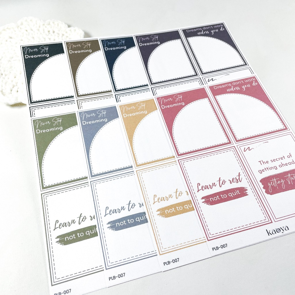 

8pcs Kertas Label Set Quotes 3 DIY Label Paper Bahan Kertas Jurnal by KaoyaShop