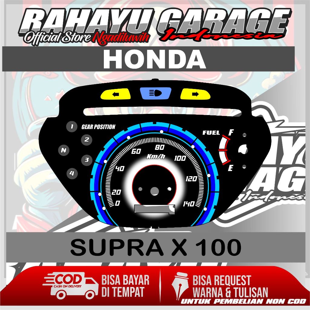 PANEL SPEEDOMETER CUSTOM HONDA SUPRA X 100