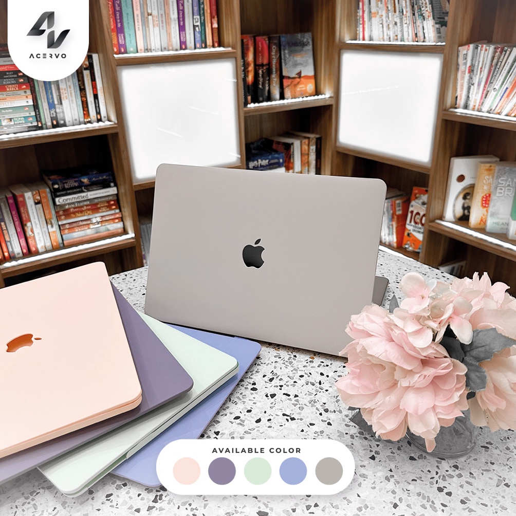 LIMITED MacBook Pastel Case with Logo Cut Out Hard Case Colorful Pelindung Touch Bar Pro 13 Air 13 A