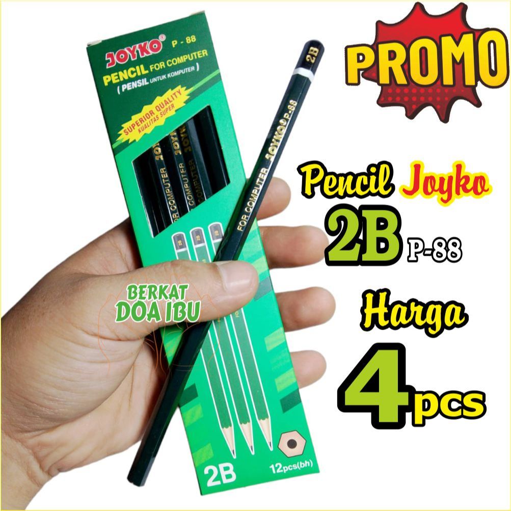 

PROMO MURAH PENSIL 2B PENCIL JOYKO 2B PENSIL JOYKO P-88 2B HARGA 4 PCS