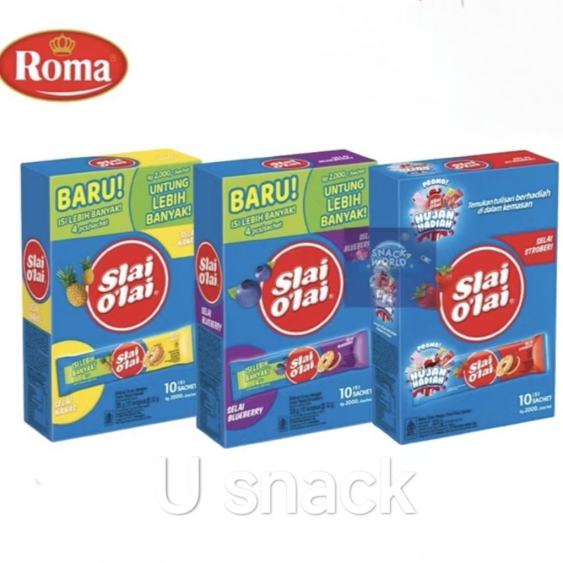 

Roma Slai o'lai biskuit isi 10 sachet @32 gram