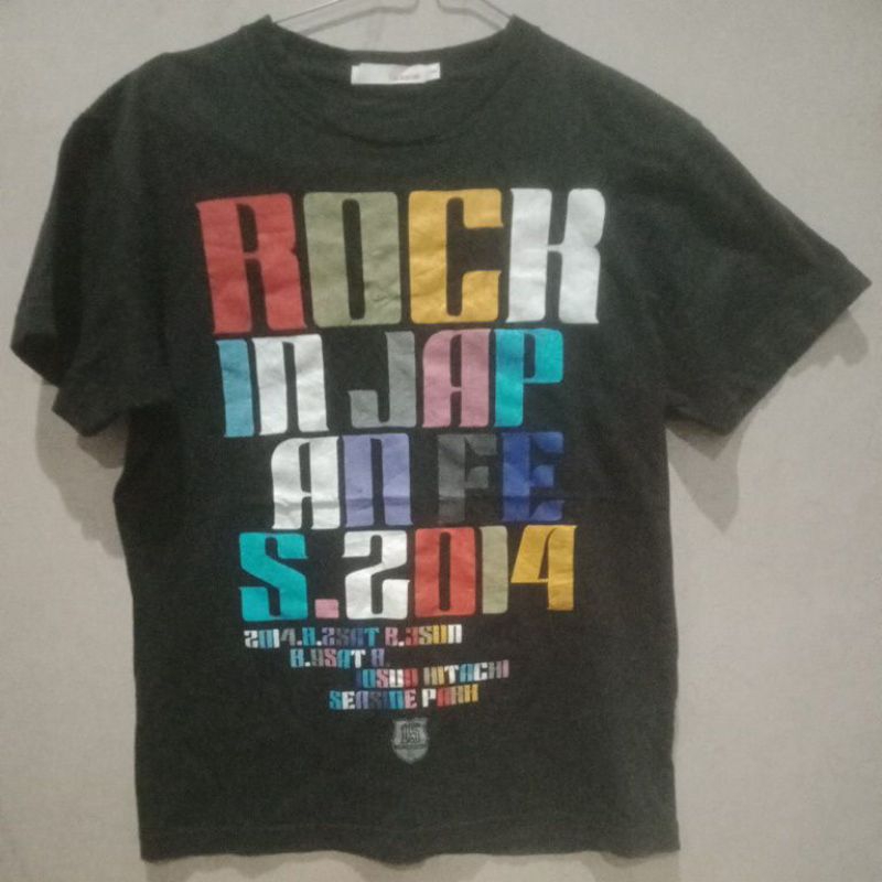 ROCKIN JAPAN ROCK FEST 2014 VINTAGE  t-shirt size S fit M SECOND ORIGINAL