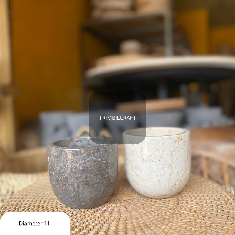 Pot Bunga Marmer | Vas Bunga Marmer | Mangkuk Marmer | Cangkir Marmer | Pot | Vas