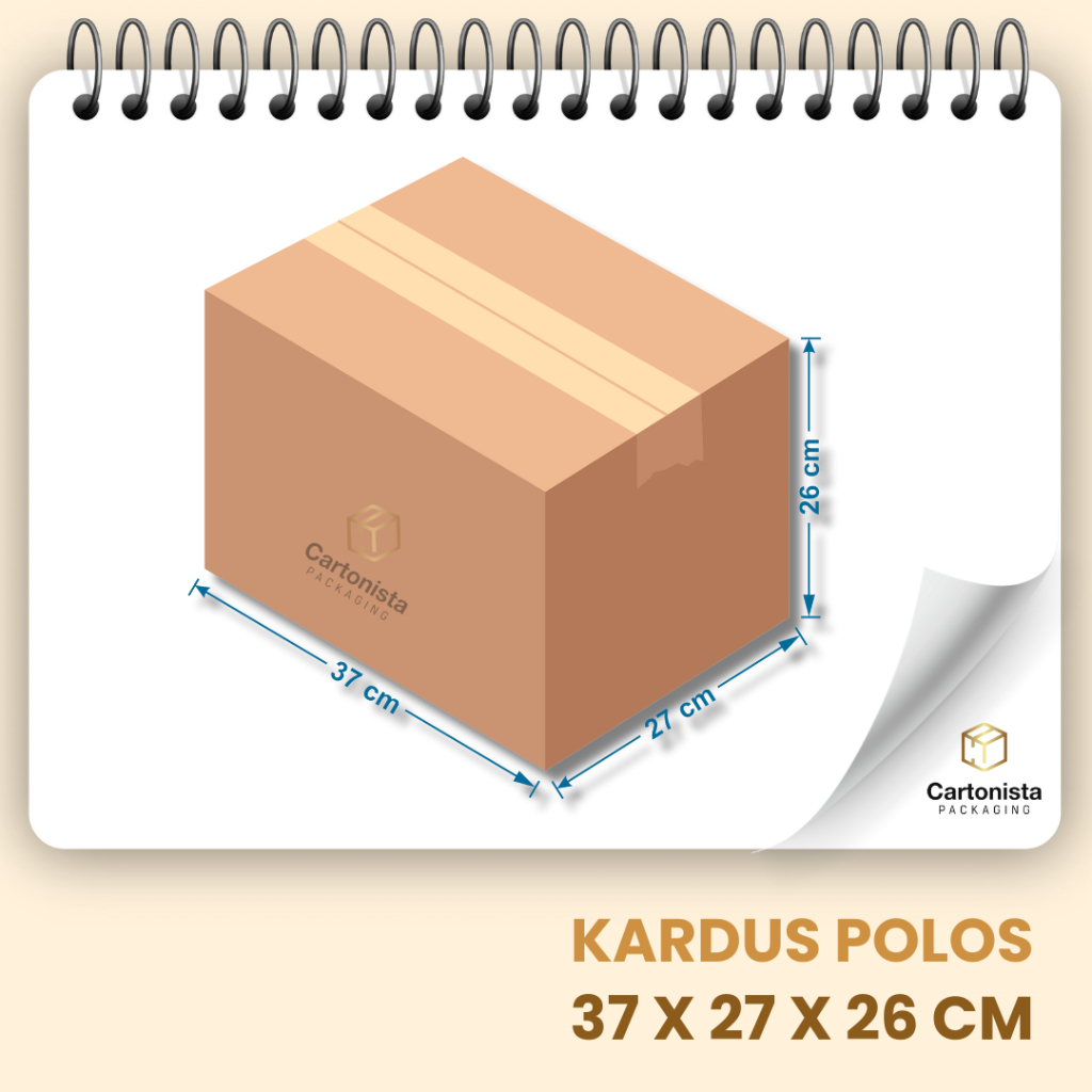 

KARDUS POLOS 37 X 27 X 26 CM - Karton Box Dus Packing Kotak Hampers