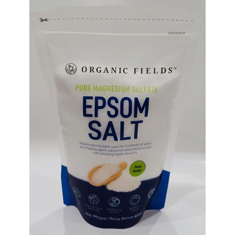 

Epsom Salt Organic Fields 400 gr (bisa untuk detox)
