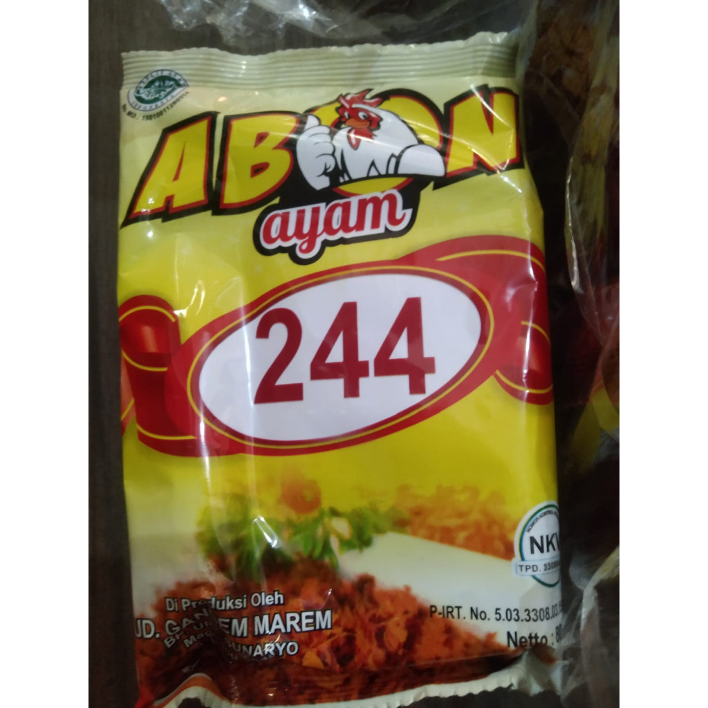 

ABON AYAM DAN ABON AYAM CAP 244 ASLI MAGELANG RASA MANIS