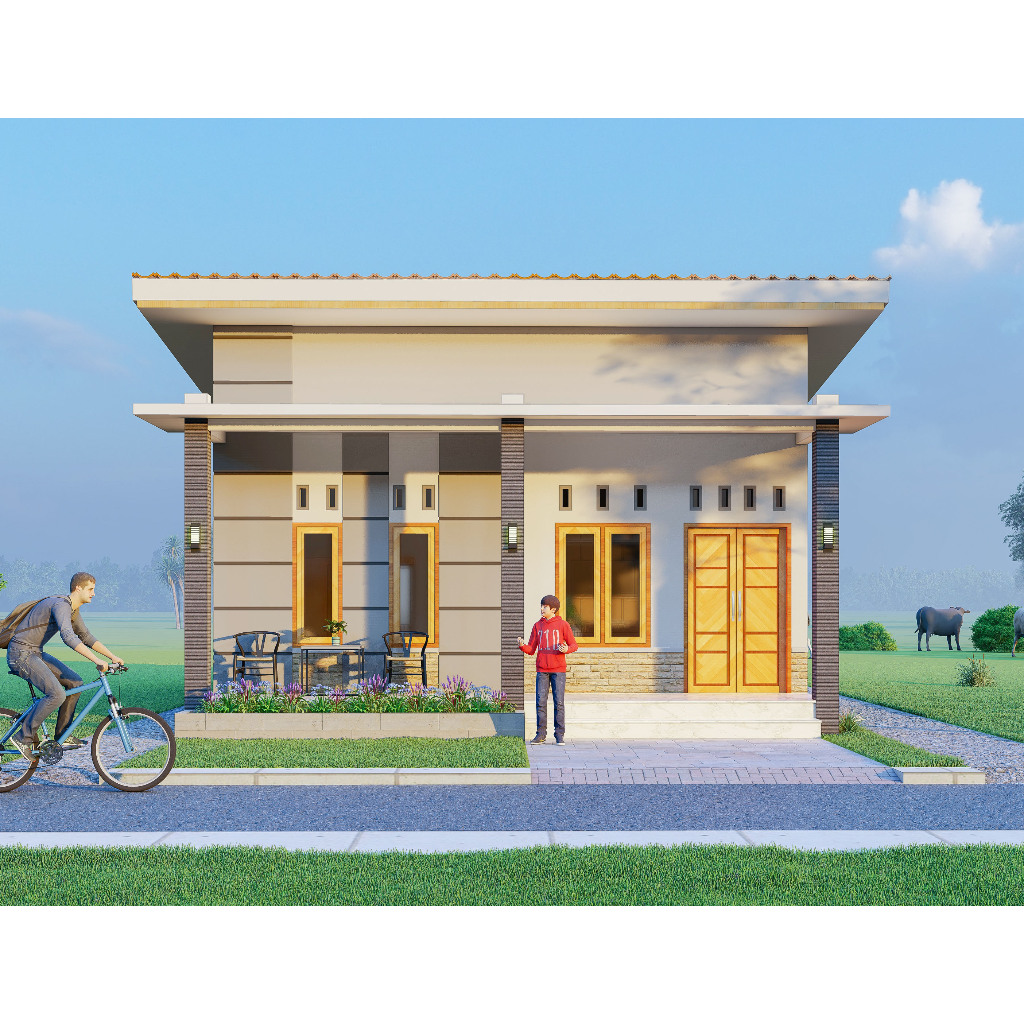 

DESAIN RUMAH MINIMALIS 7x10.5 (LIHAT DENAH)