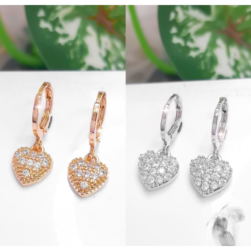 anting gantung love permata xuping