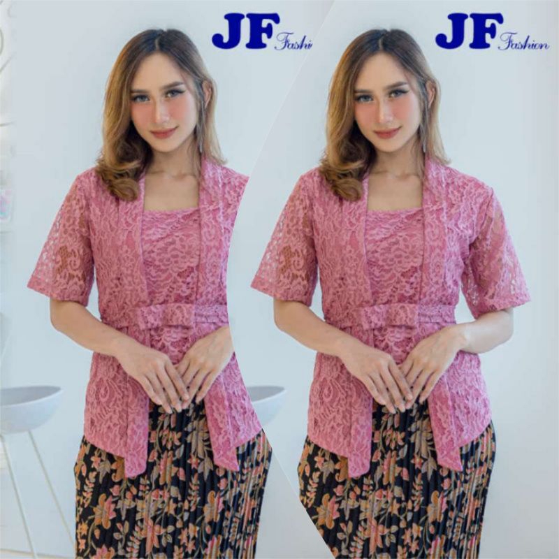 Kebaya brukat kutubaru pita nadira lengan pendek atasan kebaya brokat kartini pesta natal remaja mod