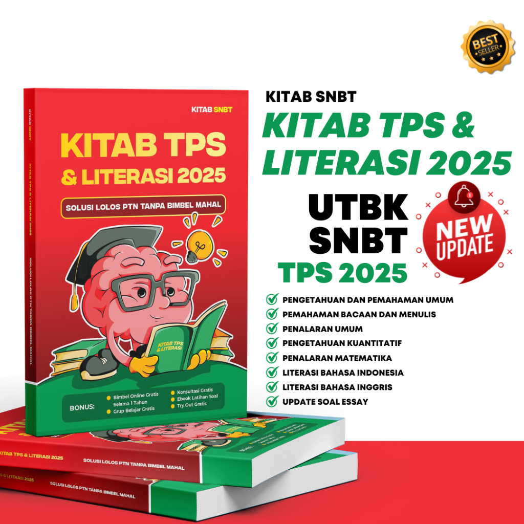 Buku Sakti SNBT 2025 KITAB TPS UTBK Kelas 12 SMA Terbaru GRATIS BIMBEL ONLINE