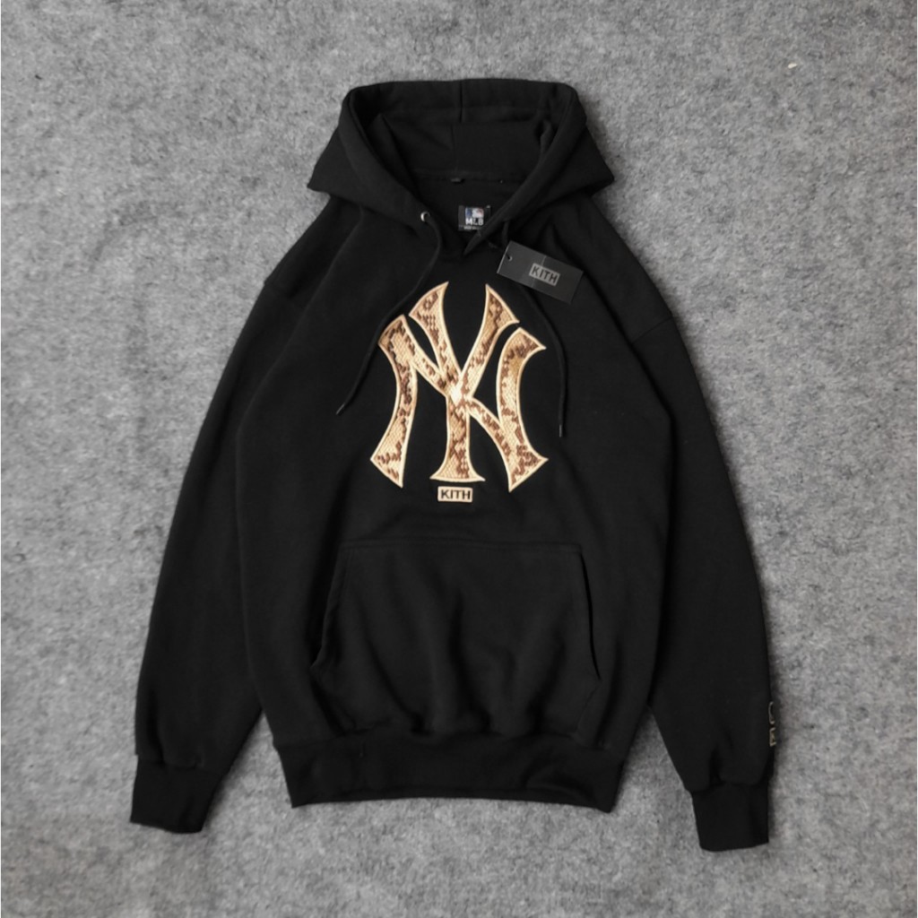 Jaket Sweater Hoodie Kith X MLB Logo Full Bordir