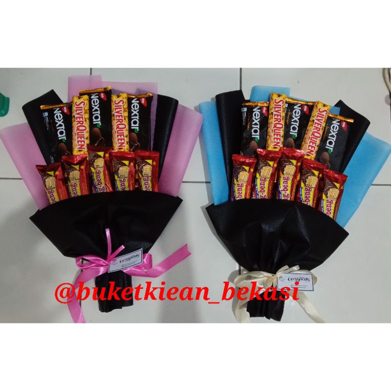 

buket Snack/ buket coklat/ buket ulang tahun/ buket wisuda/ buket Silverqueen/ buket beng beng