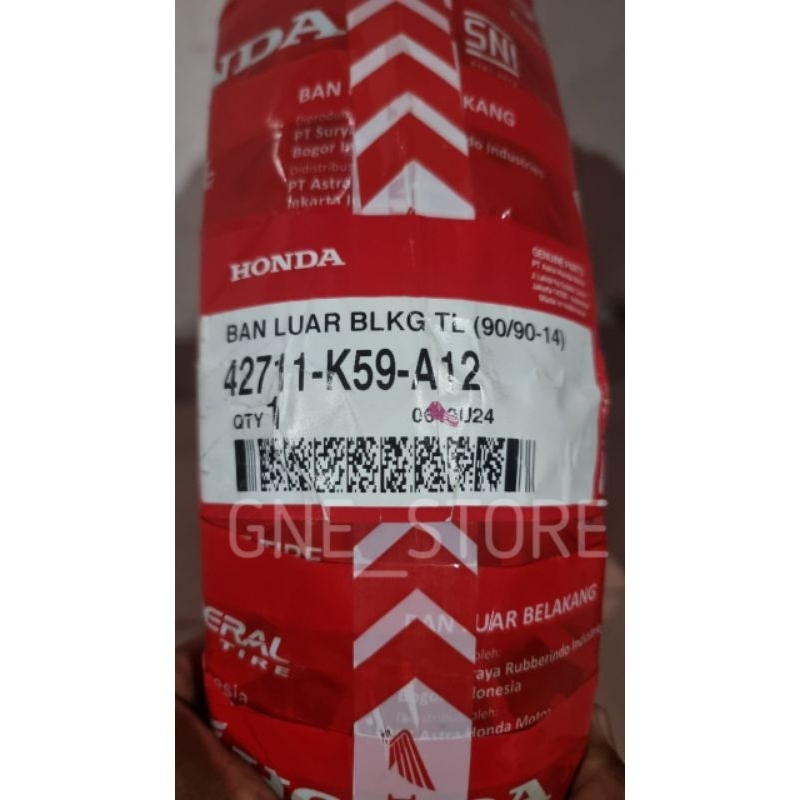 BAN LUAR BELAKANG BEAT, VARIO, SCOOPY, 80-90 ASLI 100% AHM FEDERAL ORI TUBLES