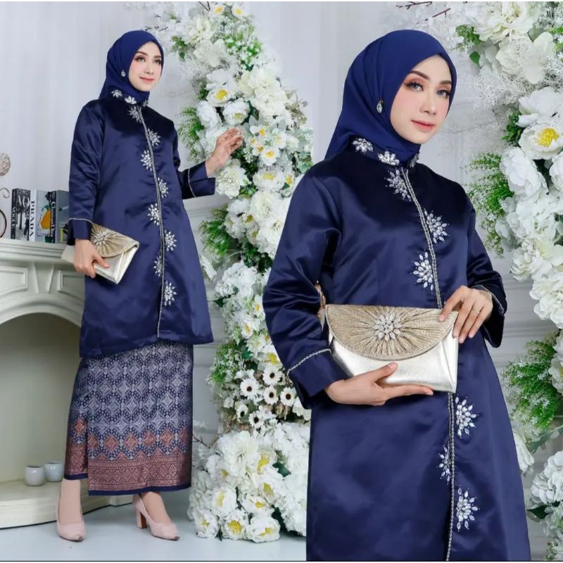 Baju Kurung Payet Zig Zag / Set Baju Kurung Melayu Songket / Baju Kurung Malaysia Payet