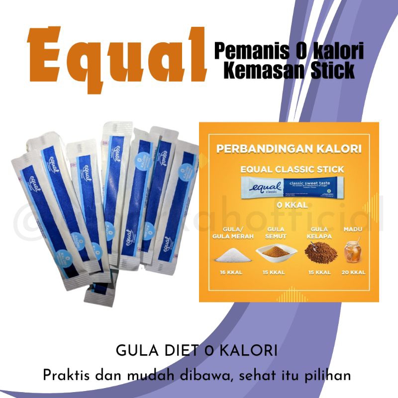 

Equal Gula Stick 0 Kalori Gula Diet (25pcs)
