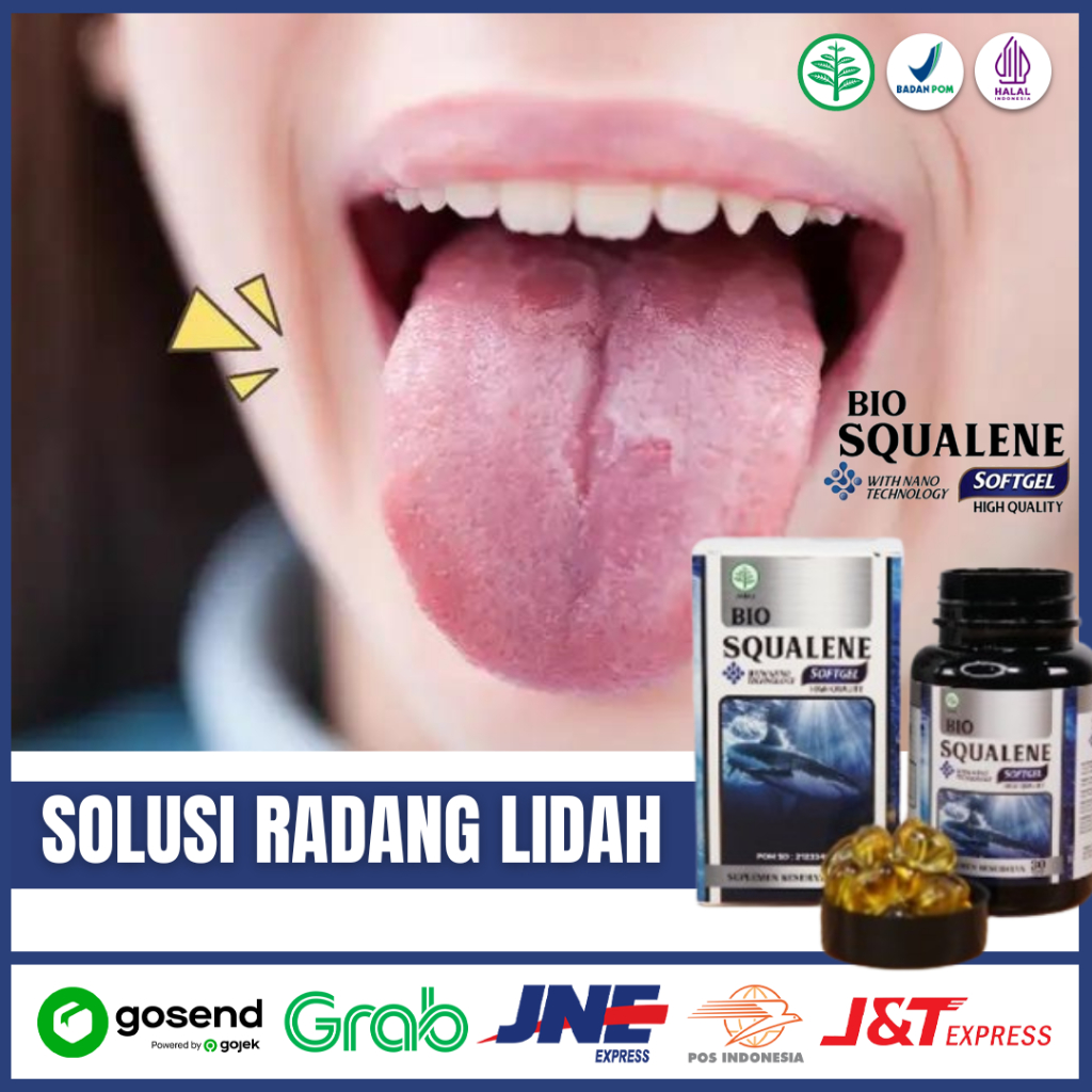 Obat Radang Lidah Obat Glossitis Obat Kanker Lidah Bio Squalene Minyak Ikan Di Surabaya