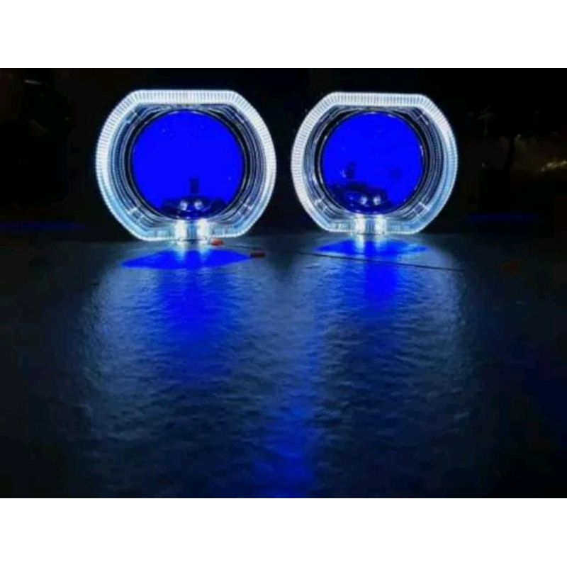 SEPASANG PROJIE BILED AES WST 2,5 INCH 2 PCS DEVIL 2 PCS SHROUD BMW 2,5 INCH PROJECTOR AES BMW